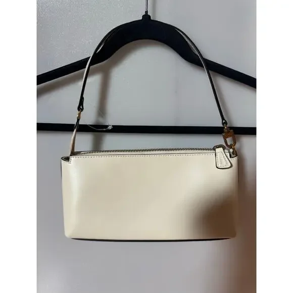 STAUD Kaia Cream Leather Shoulder Bag - - Picture 5 of 9